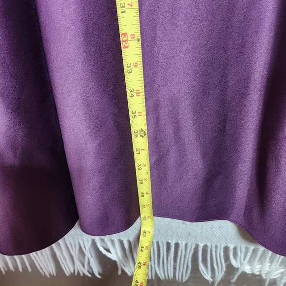 Vintage Stenay Plum Purple Glass Beaded 100% Silk Maxi Dress Womens Size 14 - Picture 8 of 15